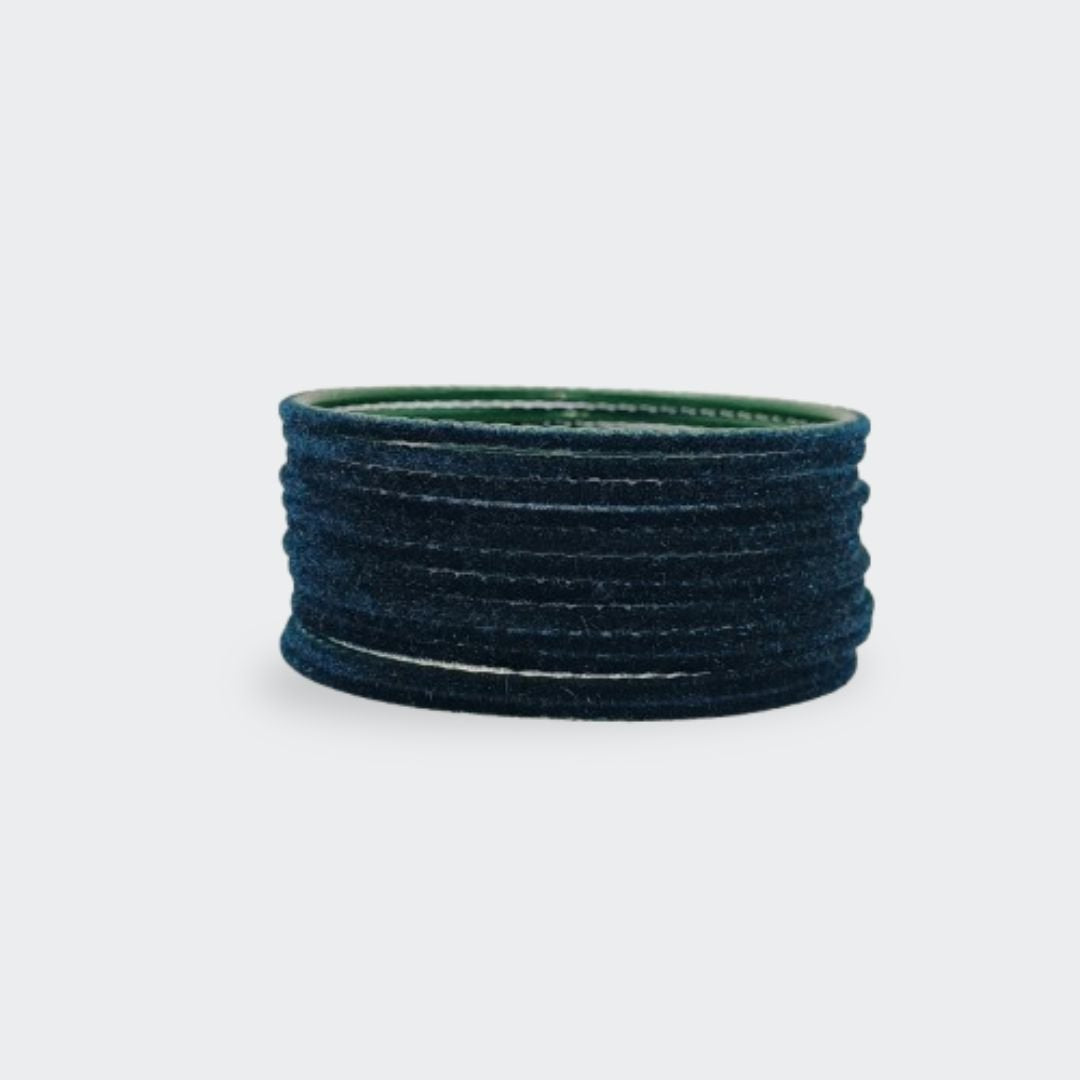 Dark Blue Velvet Fabric Premium Bangles