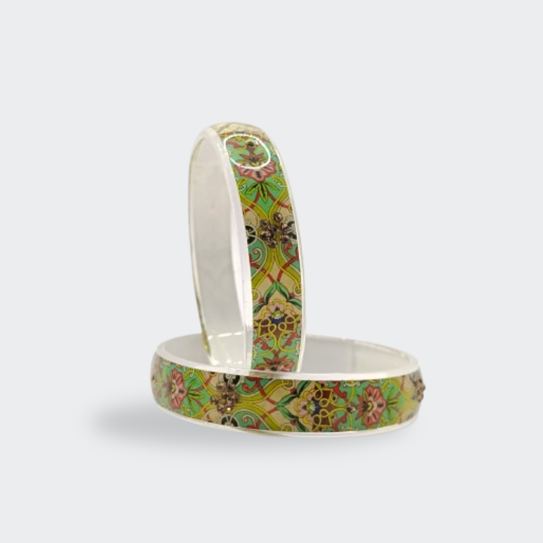 Handcrafted Floral Resin Bangles 1