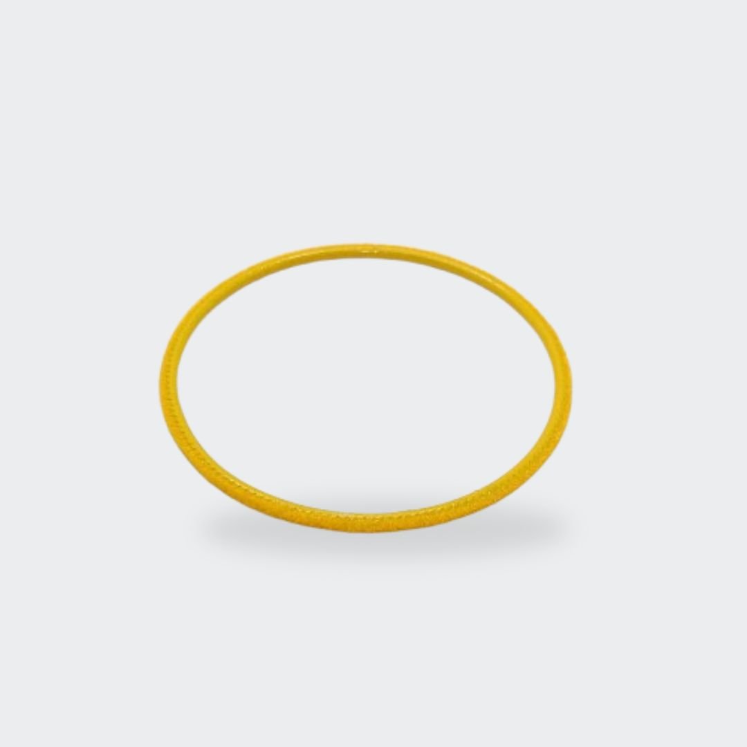 Mustard Yellow Velvet Fabric Premium Bangle