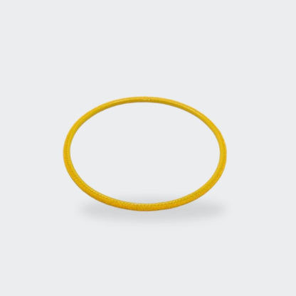 Mustard Yellow Velvet Fabric Premium Bangle