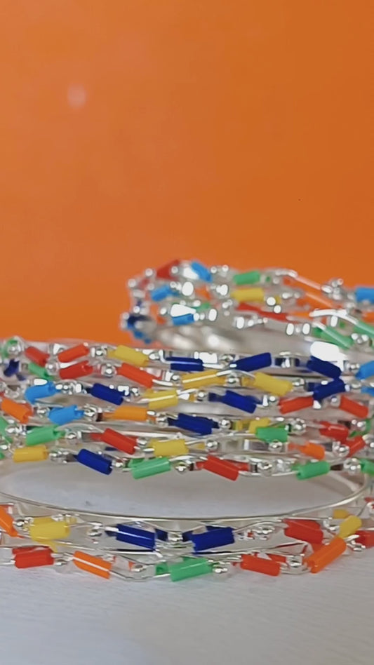 Multicolor Modern Bangles Set - Trendy