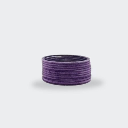 Deep Purple Velvet Fabric Premium Bangles Set
