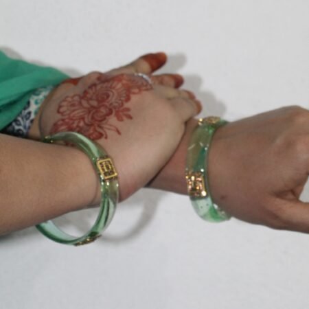 Elegant Green Transparent Bangles