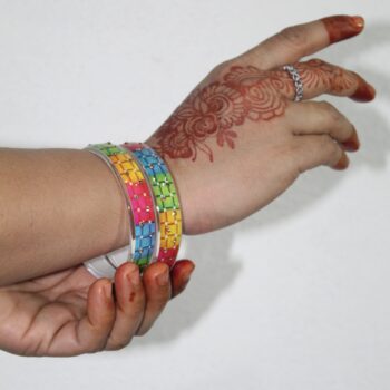 Multicolor Glass and Resin Bangles 2