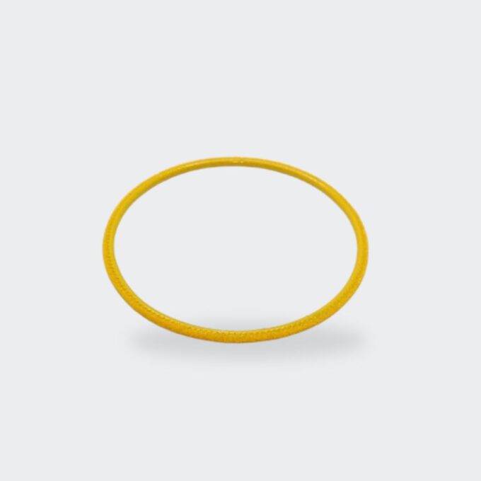 Mustard Yellow Velvet Fabric Premium Bangle