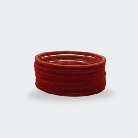 Rich Red Velvet Fabric Premium Bangles