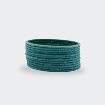 Teal Velvet Cloth Premium Bangles 1
