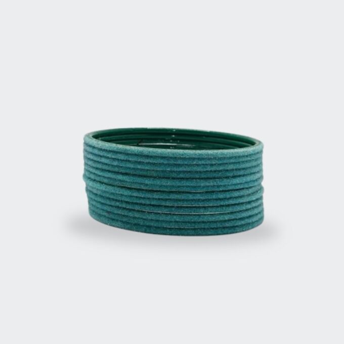 Teal Velvet Cloth Premium Bangles 1