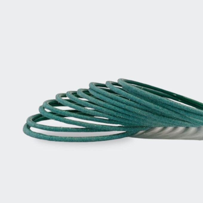 Teal Velvet Cloth Premium Bangles 2