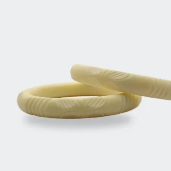 off-White Shankh Hard Rubber Bangles
