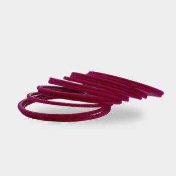 Magenta Velvet Fabric Premium Bangles 2
