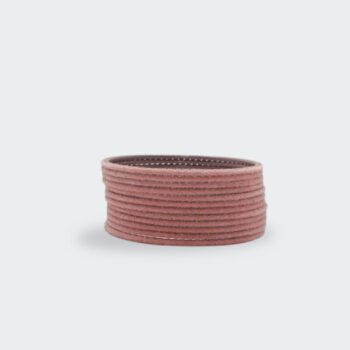 Soft Pink Velvet Fabric Premium Bangles Set