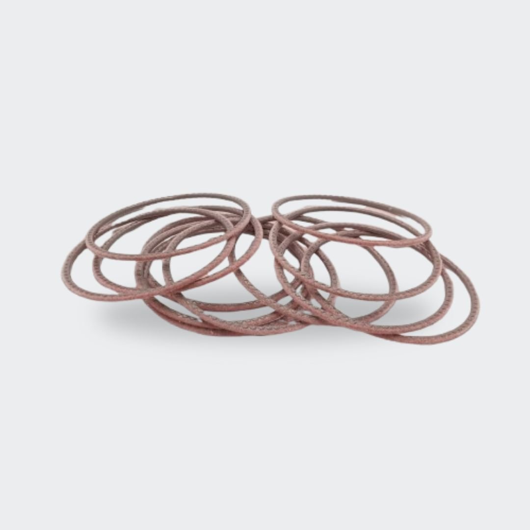 Soft Pink Velvet Fabric Premium Bangles