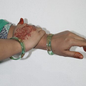 Transparent Green Glass Bangles