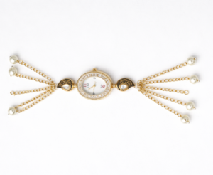 Kashmiri Pearl Chain Bracelet Watch for Women
