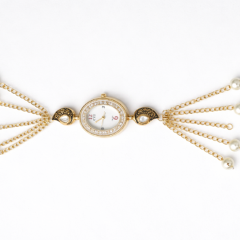 Kashmiri Pearl Chain Bracelet Watch for Women
